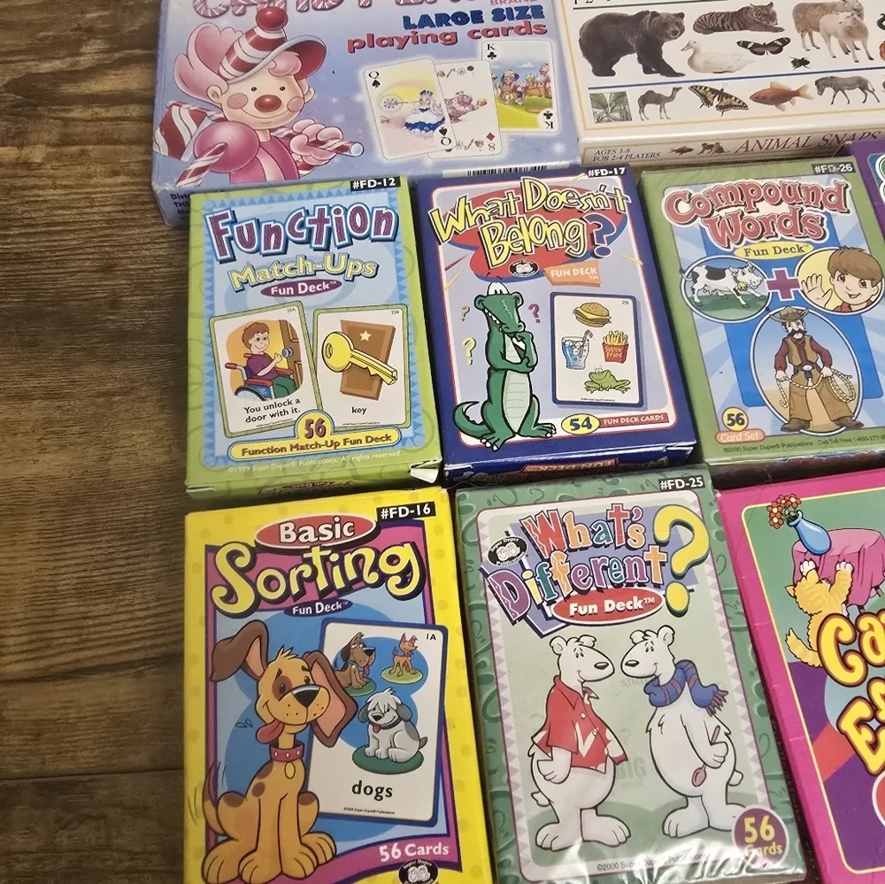 Kids Lot Of 15 Learning Flash Cards And Games Some New Some Used